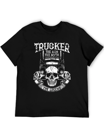 Camiseta Negra Trucker: El Hombre El Mito La Leyenda