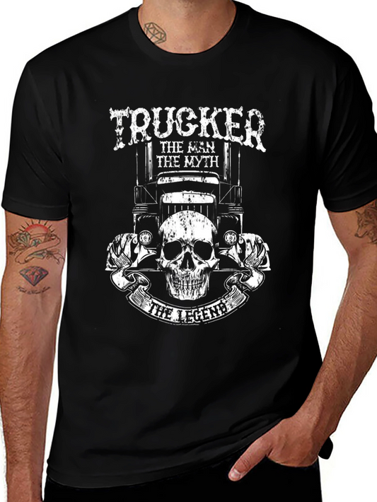 Camiseta Negra Trucker: El Hombre El Mito La Leyenda