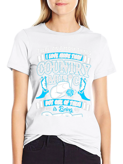 Camiseta Negra Country Music para Hombre