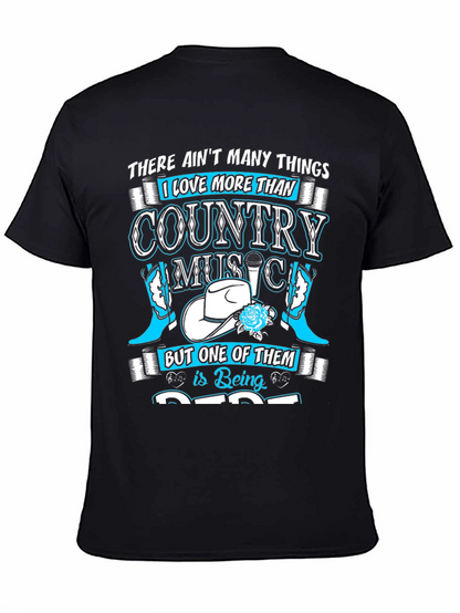Camiseta Negra Country Music para Hombre