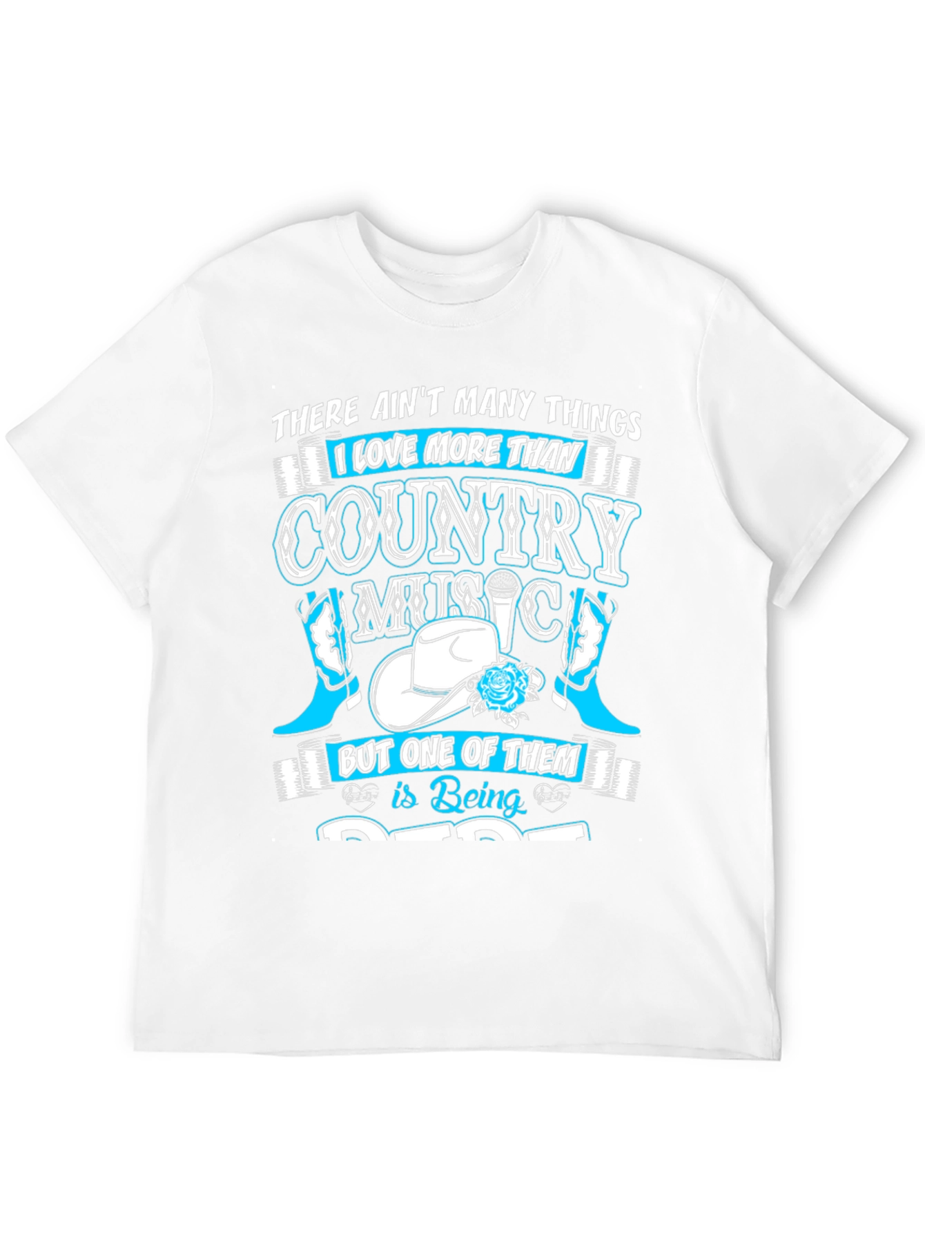 Camiseta Negra Country Music para Hombre