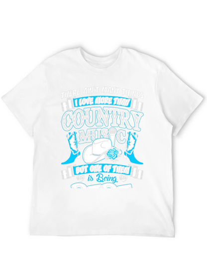 Camiseta Negra Country Music para Hombre