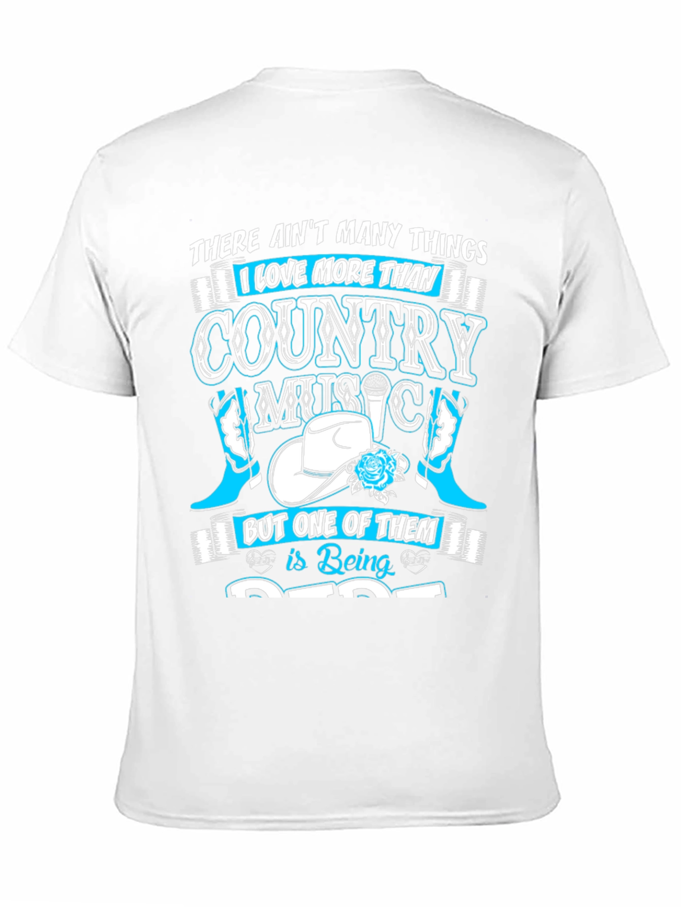 Camiseta Negra Country Music para Hombre