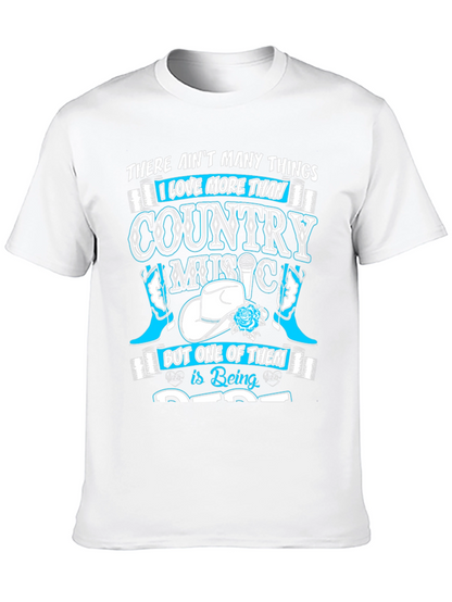 Camiseta Negra Country Music para Hombre