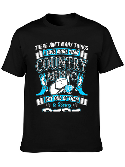 Camiseta Negra Country Music para Hombre