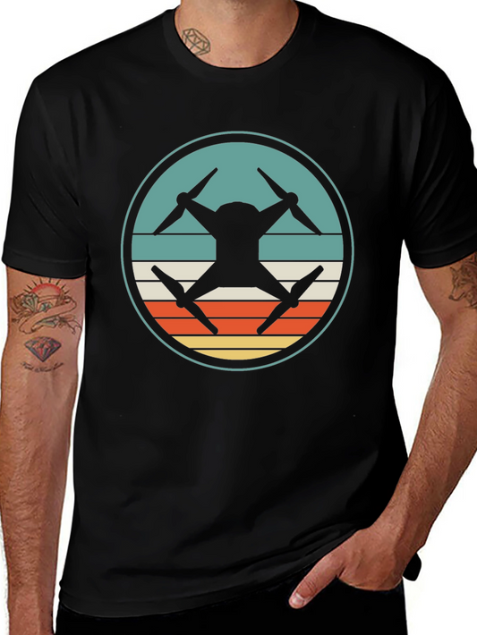 Camiseta Vintage Drone Retro - Estilo Aéreo
