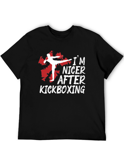 Camiseta Negra Kickboxing: Más Amable Después
