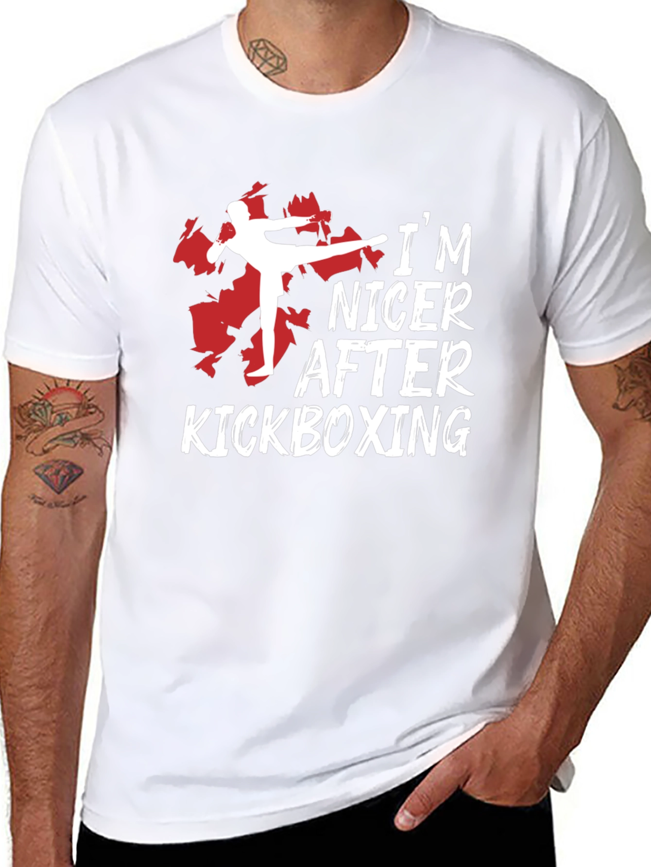 Camiseta Negra Kickboxing: Más Amable Después