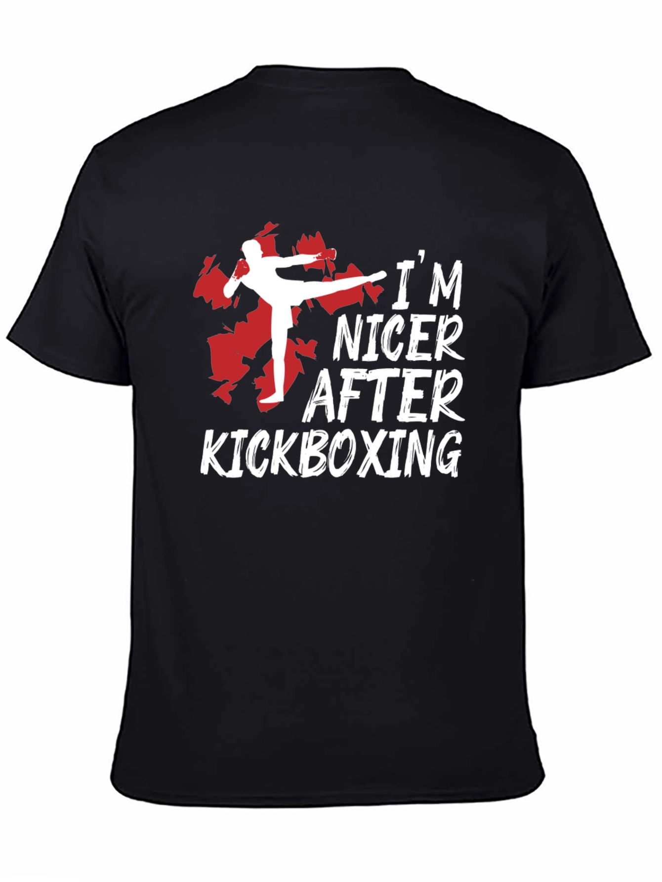Camiseta Negra Kickboxing: Más Amable Después