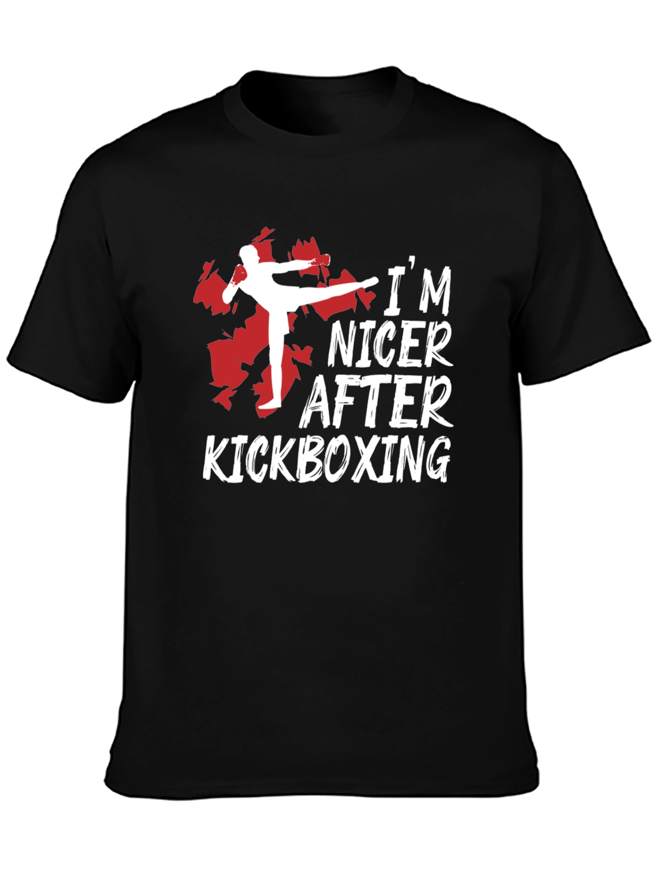 Camiseta Negra Kickboxing: Más Amable Después