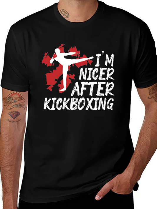 Camiseta Negra Kickboxing: Más Amable Después