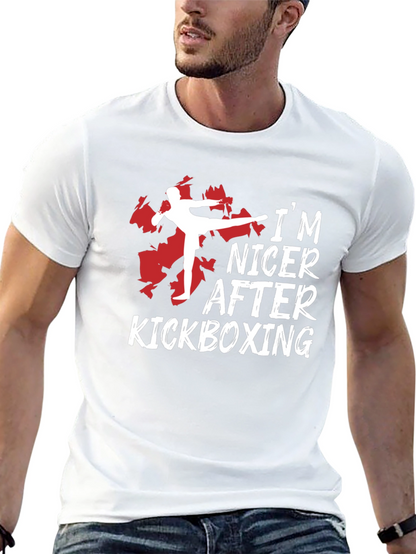 Camiseta Negra Kickboxing: Más Amable Después