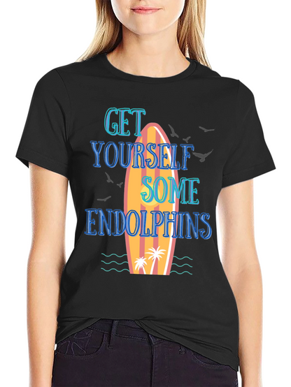 Camiseta Negra Surf Endorfinas Hombre