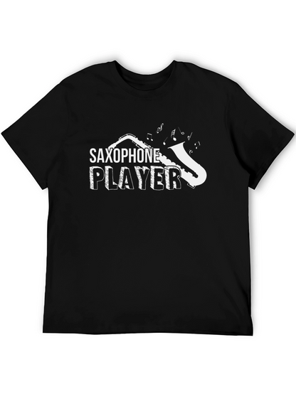 Camiseta Negra Saxofón Player