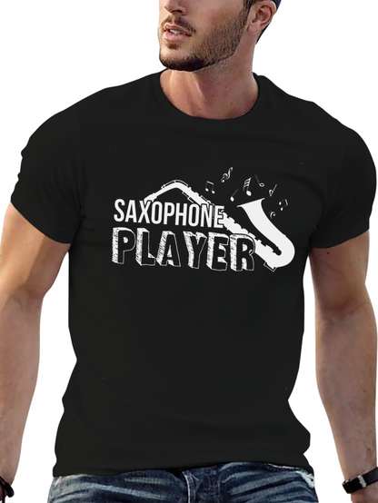 Camiseta Negra Saxofón Player