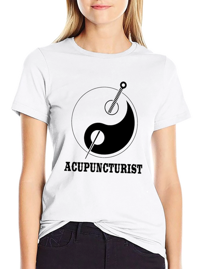 Camiseta Negra Acupunturista Yin Yang - Diseño Original