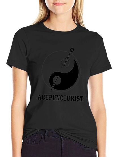 Camiseta Negra Acupunturista Yin Yang - Diseño Original