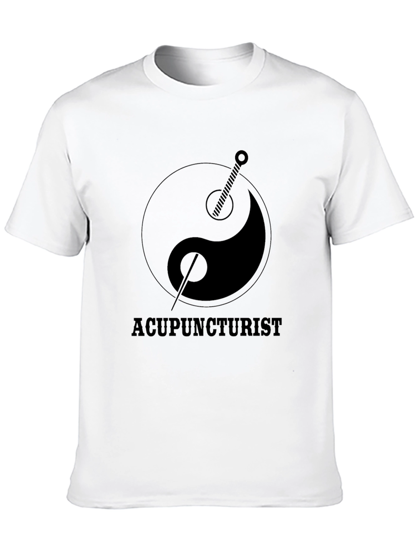 Camiseta Negra Acupunturista Yin Yang - Diseño Original