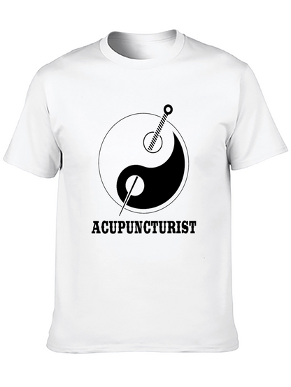 Camiseta Negra Acupunturista Yin Yang - Diseño Original