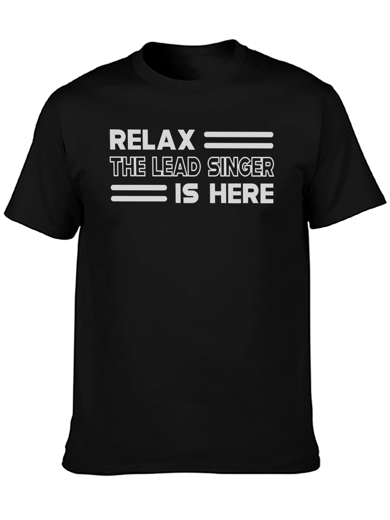 Camiseta Negra: Relax El Cantante Está Aquí
