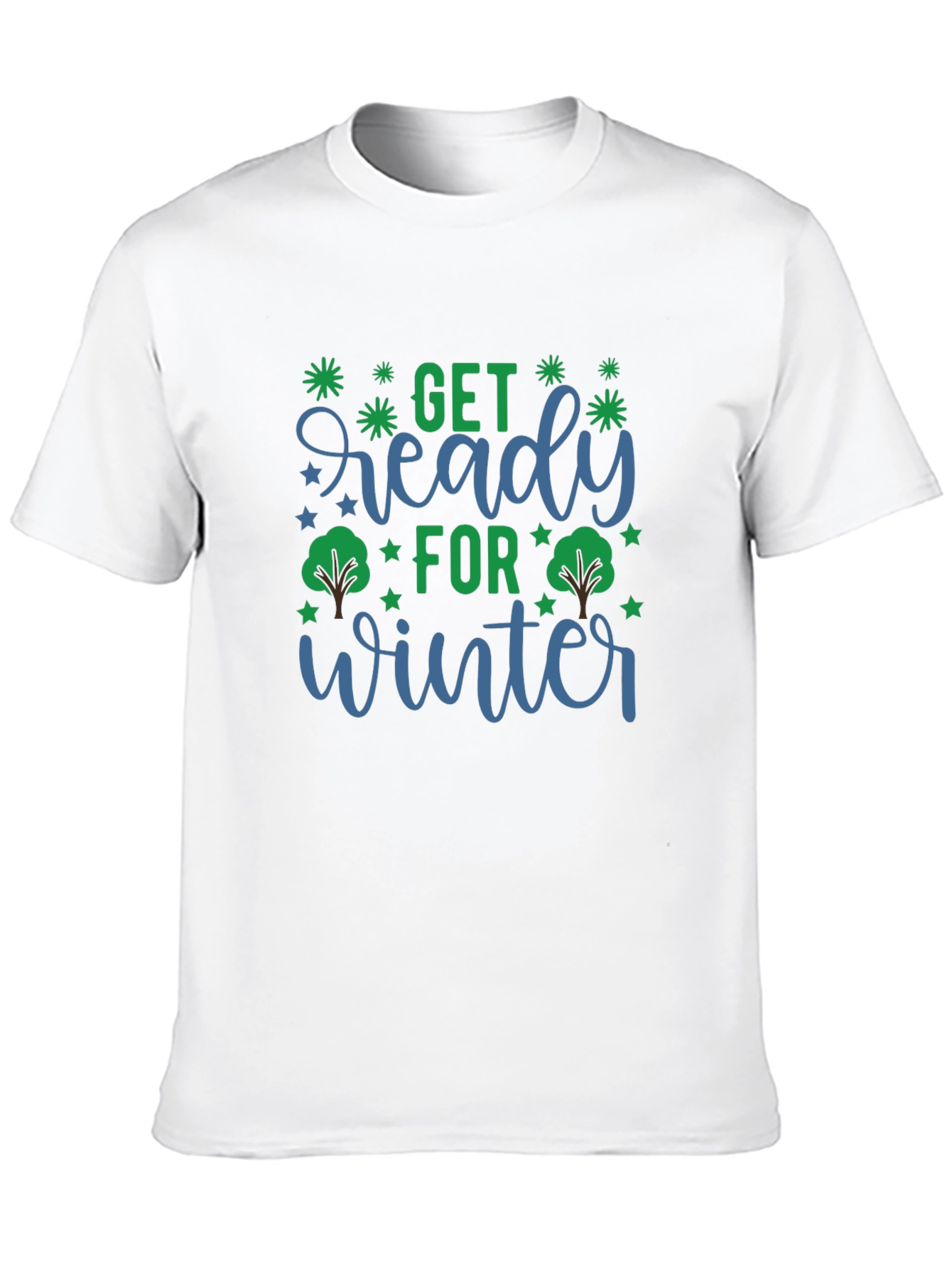 Camiseta Negra con Diseño Invierno
