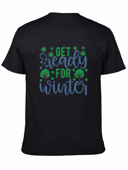 Camiseta Negra con Diseño Invierno