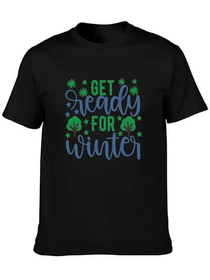 Camiseta Negra con Diseño Invierno