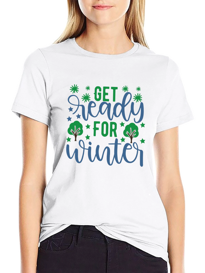 Camiseta Negra con Diseño Invierno