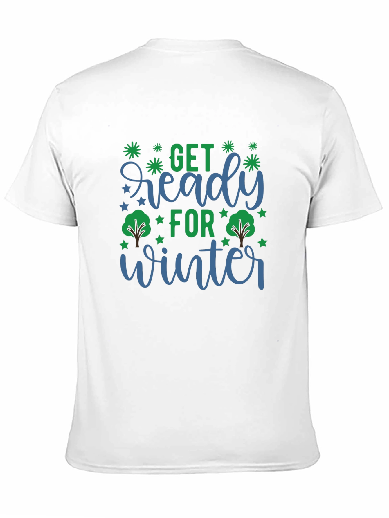 Camiseta Negra con Diseño Invierno