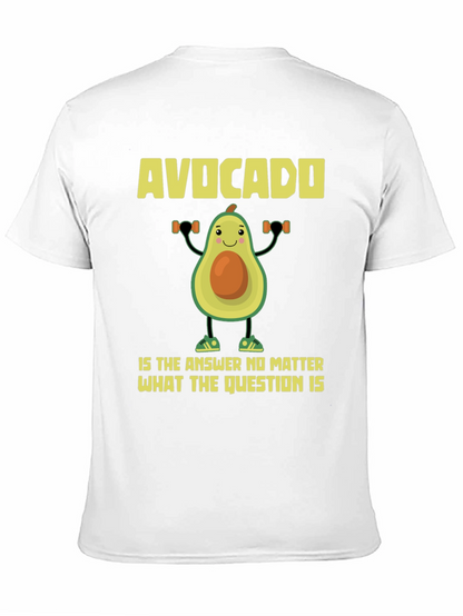 Camiseta Negra con Diseño Divertido de Aguacate Fitness
