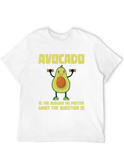 Camiseta Negra con Diseño Divertido de Aguacate Fitness