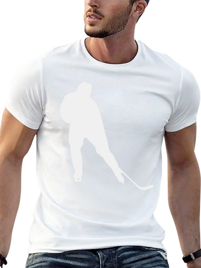 Camiseta Negra Hockey sobre Hielo para Hombre