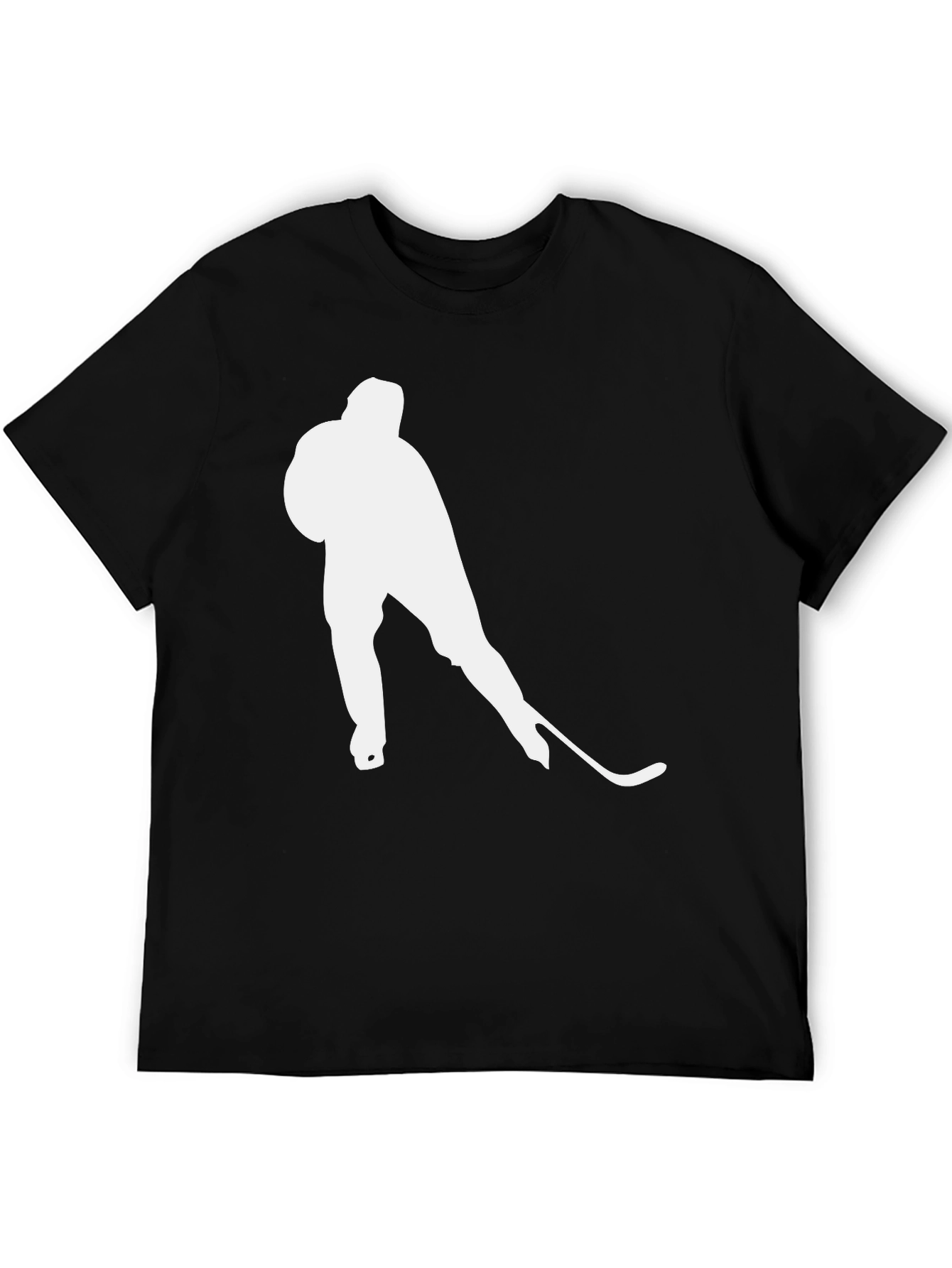 Camiseta Negra Hockey sobre Hielo para Hombre