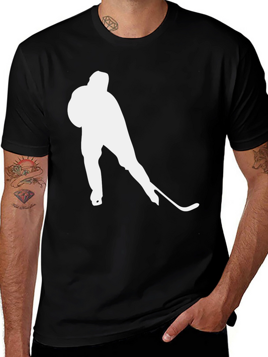 Camiseta Negra Hockey sobre Hielo para Hombre
