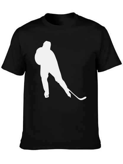 Camiseta Negra Hockey sobre Hielo para Hombre