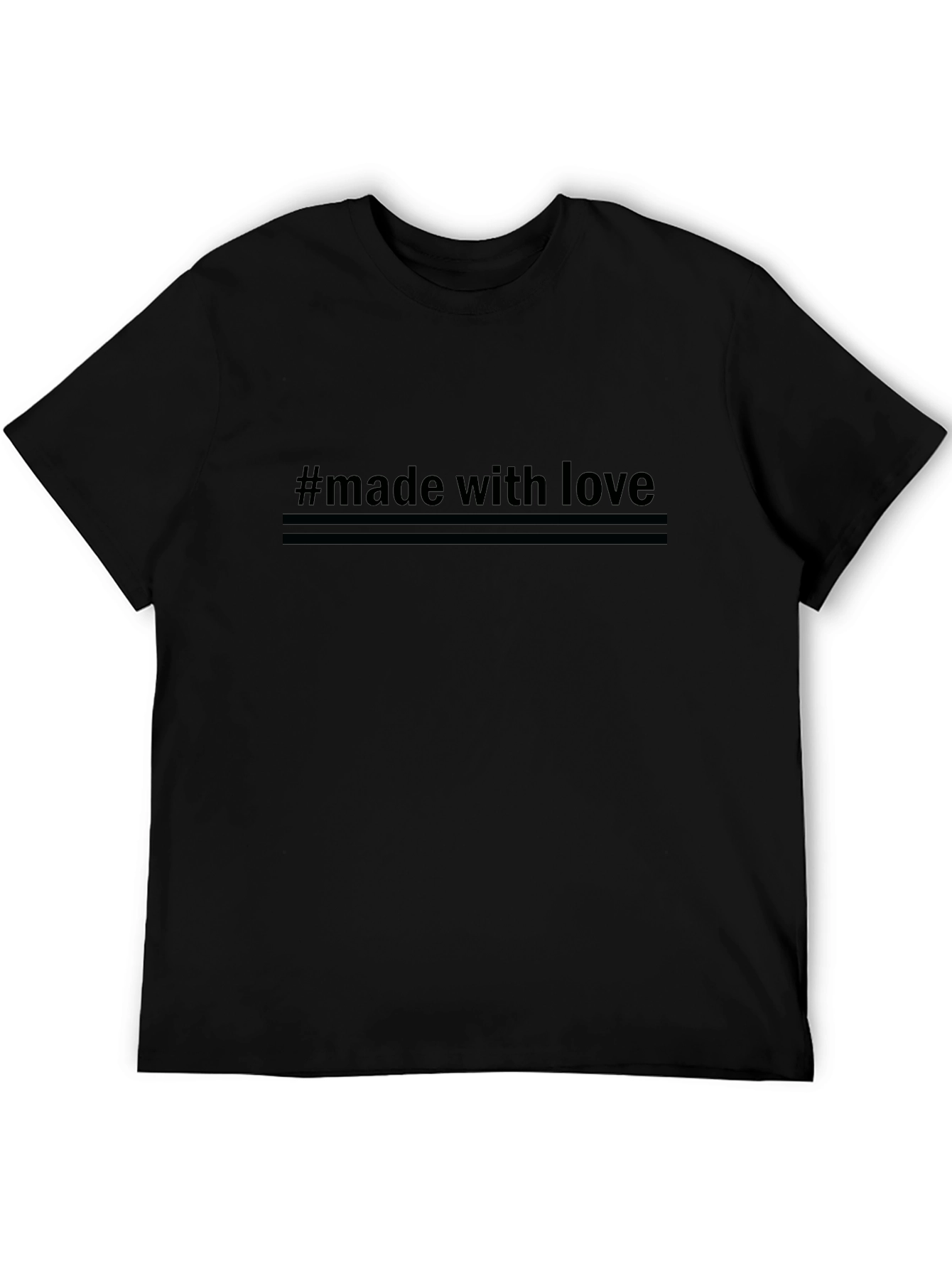 Camiseta Negra #hechoconamor Hombre