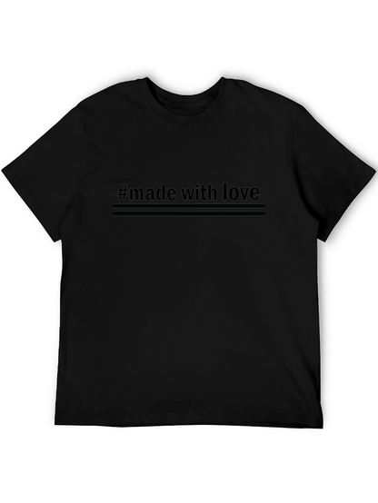 Camiseta Negra #hechoconamor Hombre