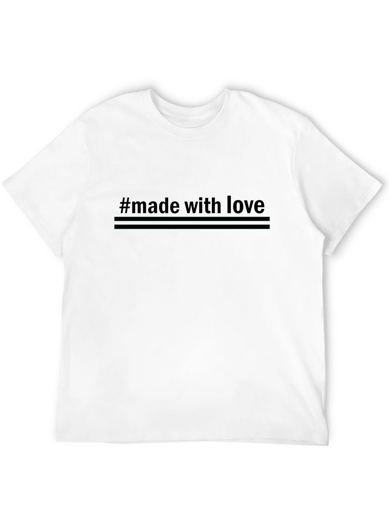 Camiseta Negra #hechoconamor Hombre