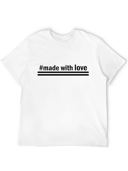 Camiseta Negra #hechoconamor Hombre