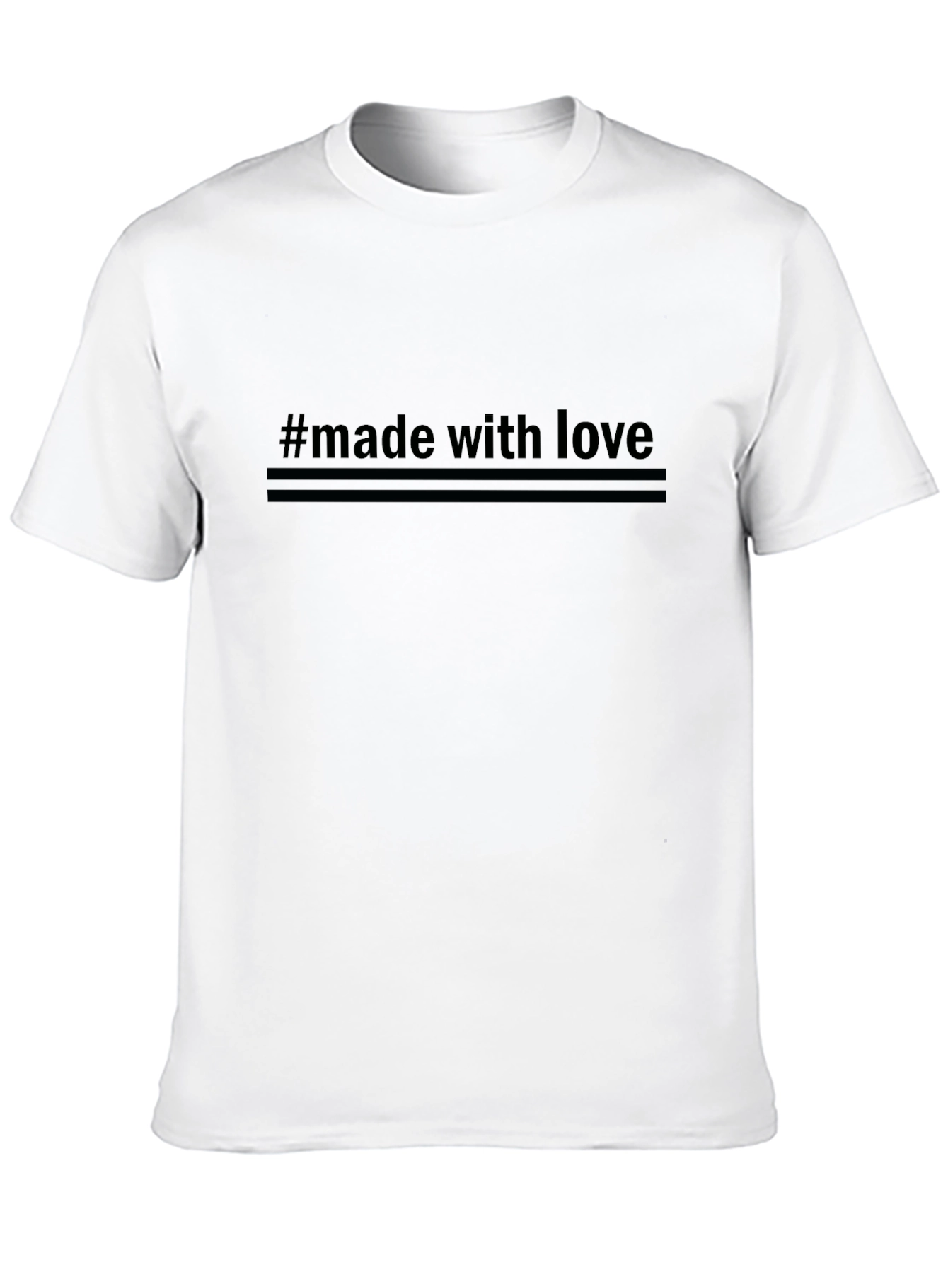 Camiseta Negra #hechoconamor Hombre