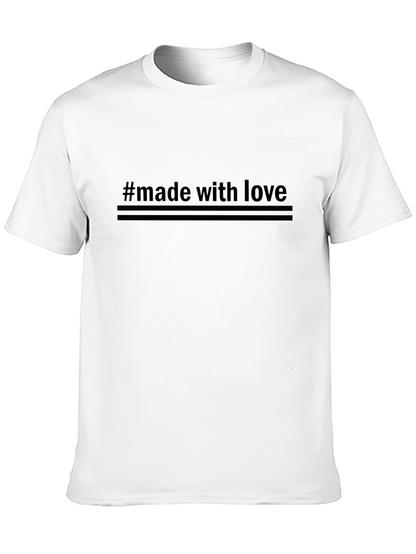 Camiseta Negra #hechoconamor Hombre