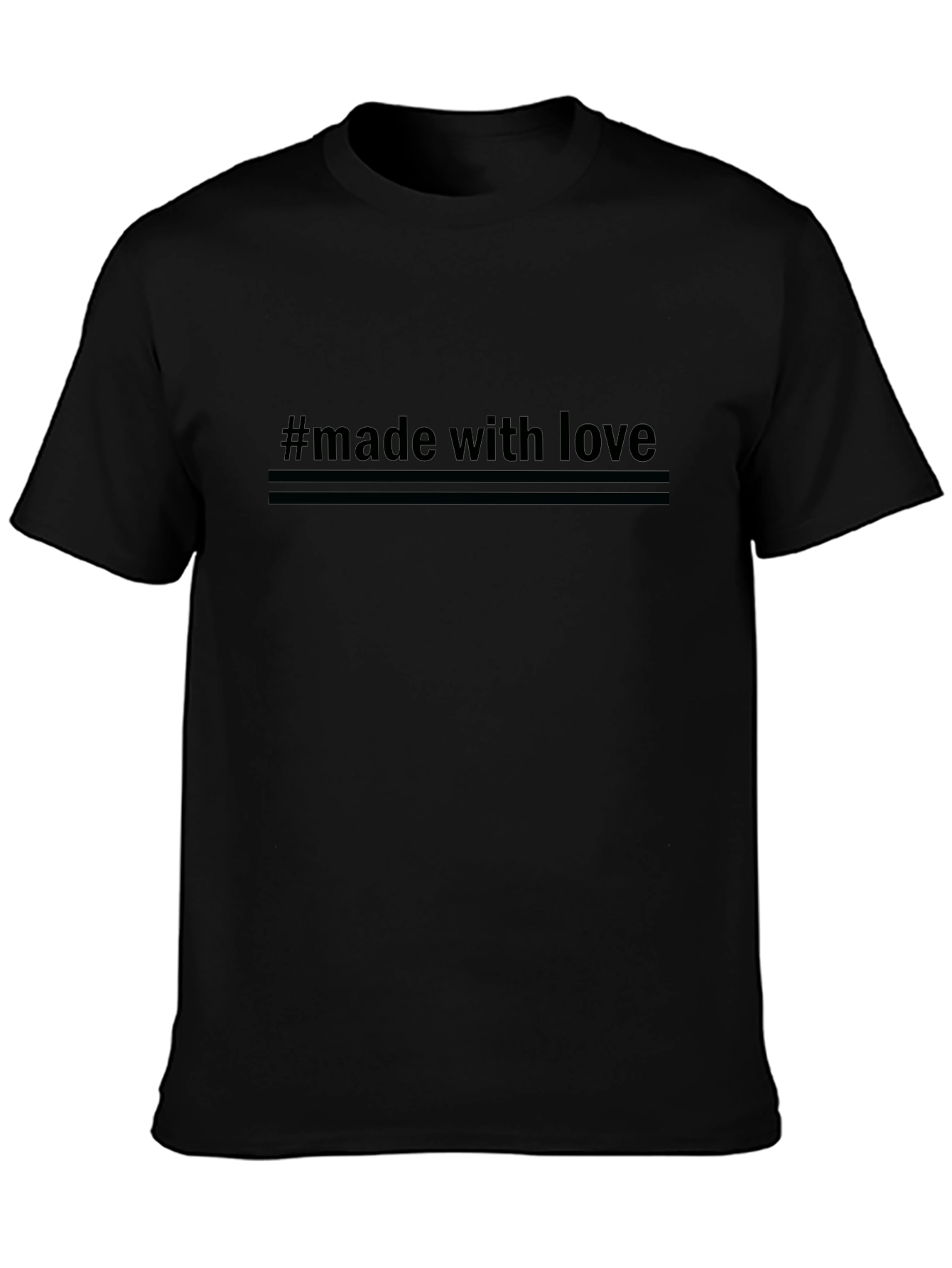 Camiseta Negra #hechoconamor Hombre