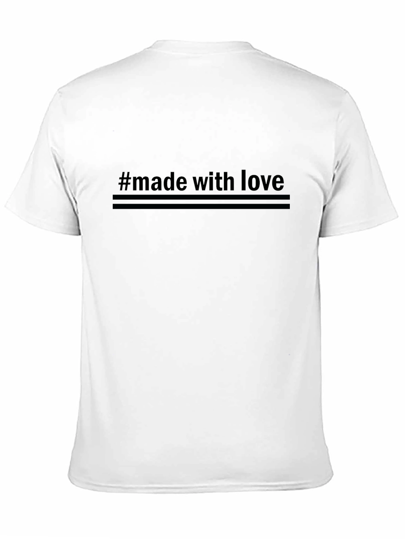 Camiseta Negra #hechoconamor Hombre