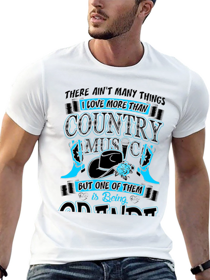 Camiseta Negra Country Music - Being Grandma