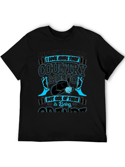 Camiseta Negra Country Music - Being Grandma