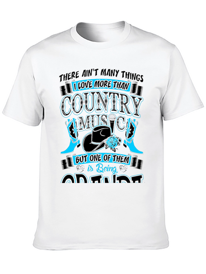 Camiseta Negra Country Music - Being Grandma