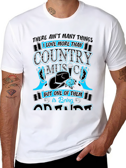 Camiseta Negra Country Music - Being Grandma