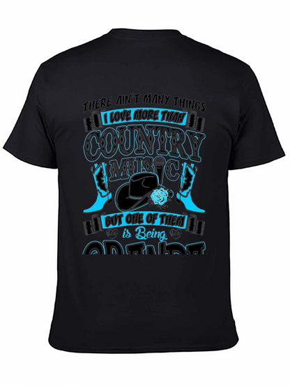 Camiseta Negra Country Music - Being Grandma