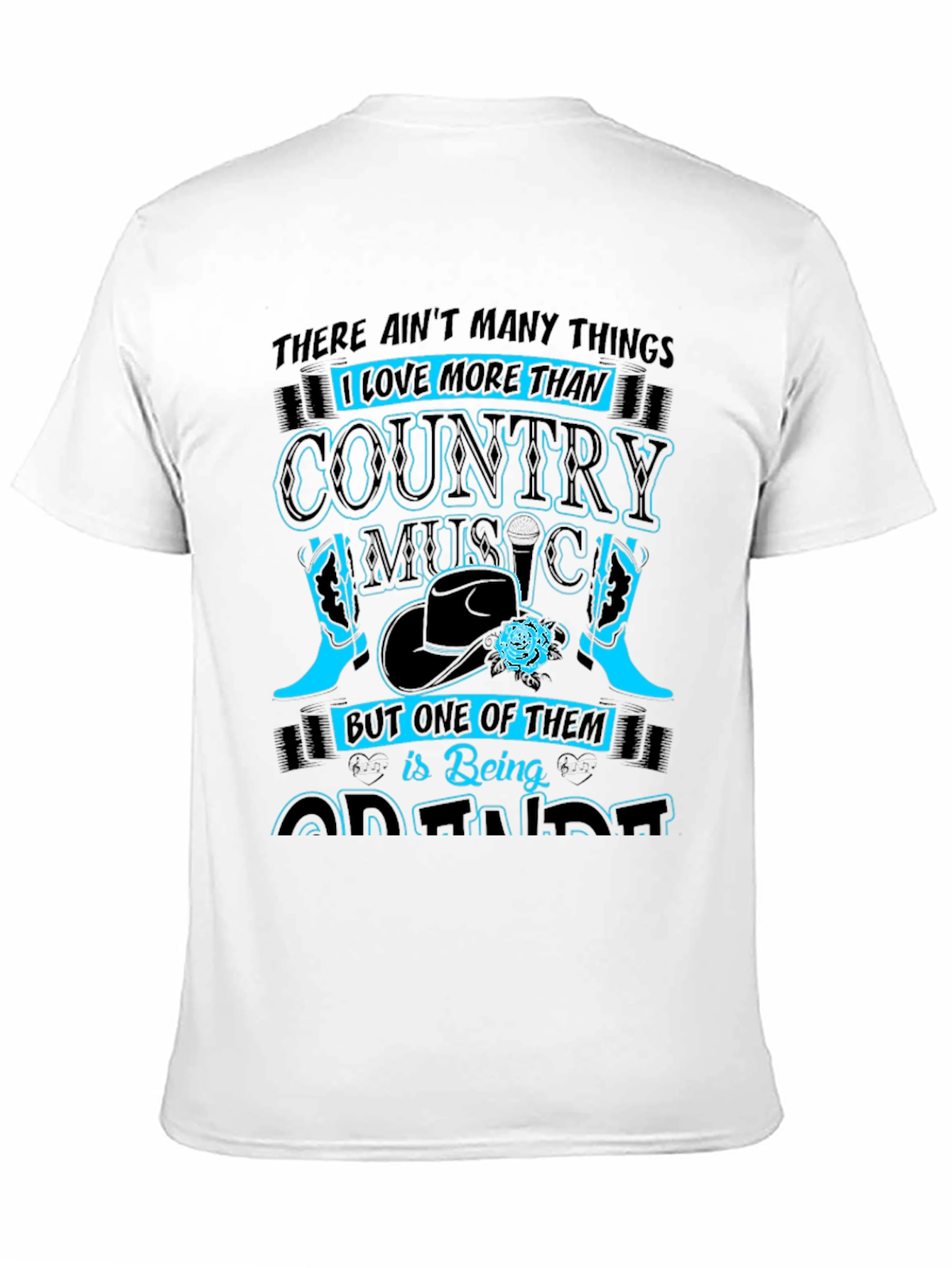 Camiseta Negra Country Music - Being Grandma