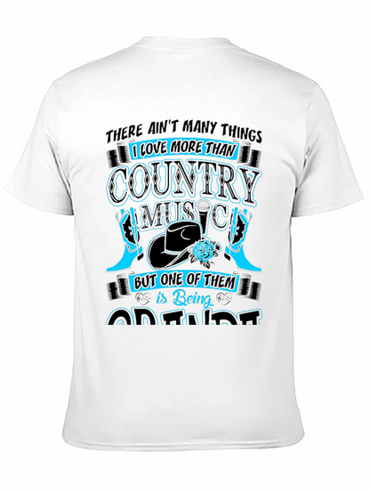 Camiseta Negra Country Music - Being Grandma